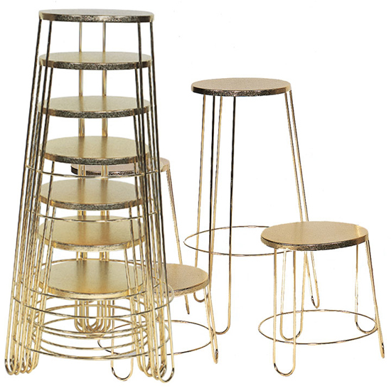 Picture of Basket Stands (Round Brass-Plated)