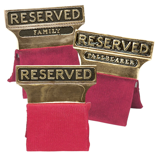 Picture of Reserved Seat Signs (Gold)
