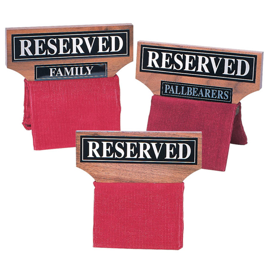 Picture of Reserved Seat Signs (Wood)