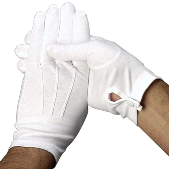 Picture of White Pallbearer Gloves (Full Fashion Snap-Wrist)