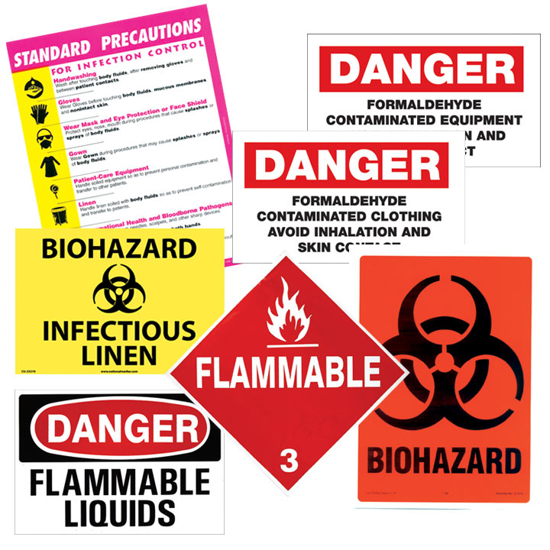 Picture of Prep Room Signs (Hazards)