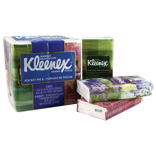 Picture of Kleenex® Pocket Packs, White, 3-Ply (HB)