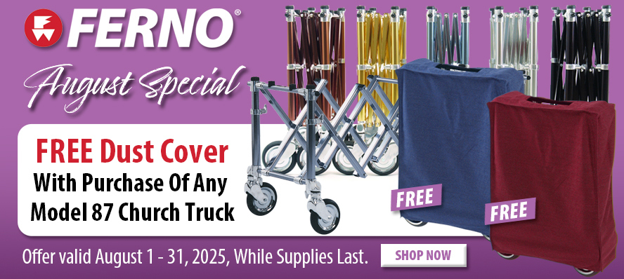 Ferno August Special Free Dust Cover With Model 87 Church Truck Purchase